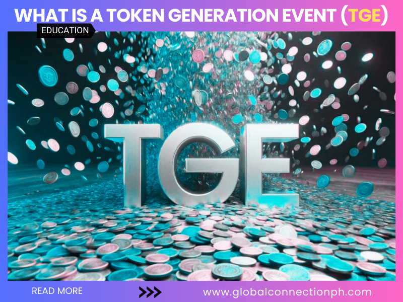 What is a token generation event (TGE) and how is it different from a listing and an ICO?